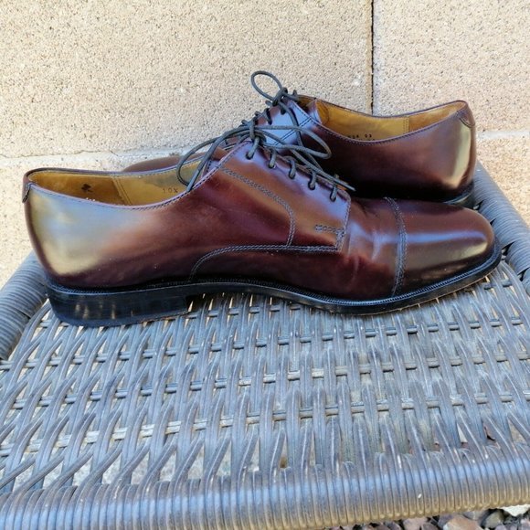 Cole Haan Lexington Men's Burgundy Cap Toe Derby Dress Shoes‎ Size 10.5 - Picture 4 of 10